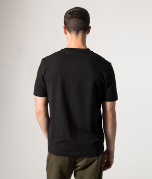 BOSS Relaxed Fit TChup T-Shirt in Black at EQVVS Menswear. Model back shot.