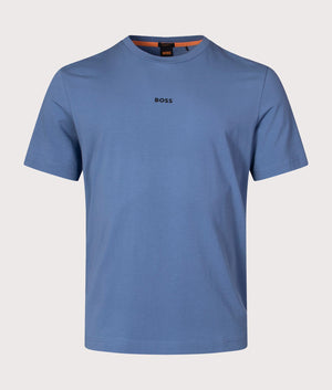 Relaxed Fit TChup T-Shirt in 489 Open Blue, BOSS, EQVVS, Front Mannequin Shot