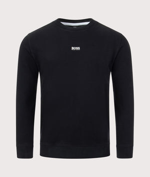 BOSS Casual Relaxed Fit Weevo 2 Sweatshirt in Black at EQVVS, Mannequin Front