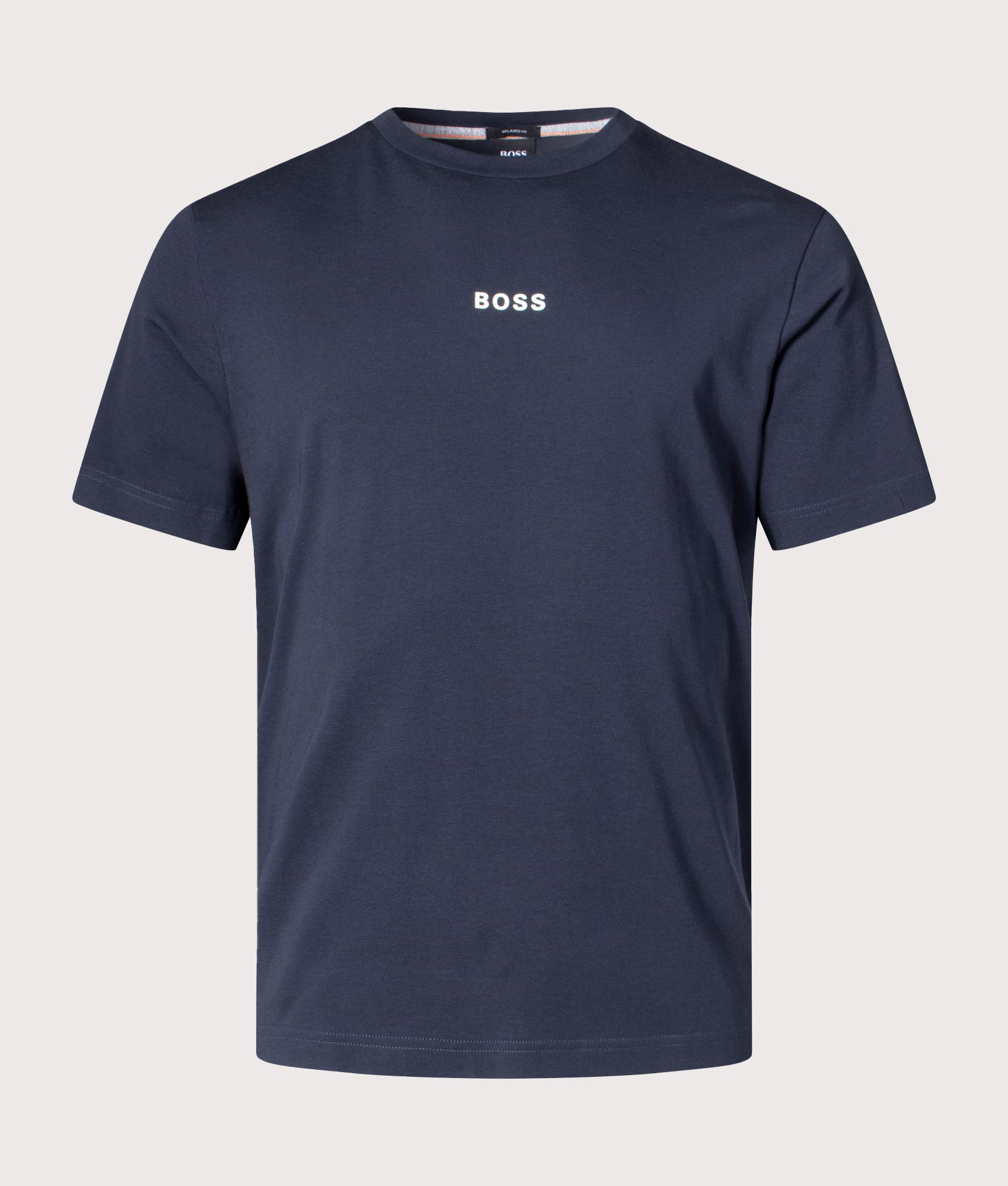 Relaxed Fit T-Chup T-Shirt in 404 Dark Blue, BOSS, EQVVS, Front Mannequin Shot