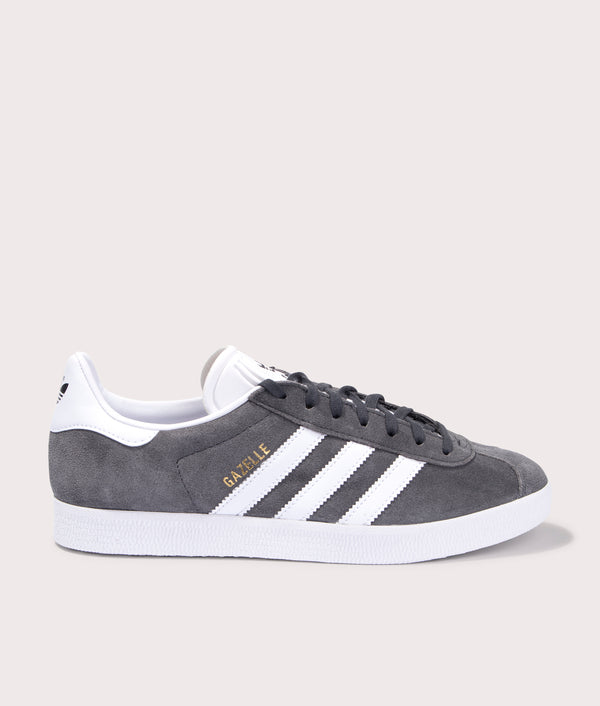 adidas gazelle silver green womens adidas Originals Gazelle trainers in Dark Grey