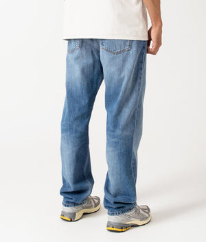 Carhartt WIP Marlow Jeans - Blue Rinsed Jeans - EQVVS. Reverse shot. 