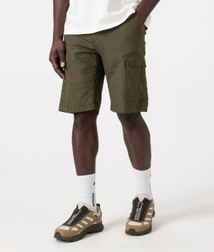 Cypress Aviation Shorts by Carhartt WIP at EQVVS. Angle shot