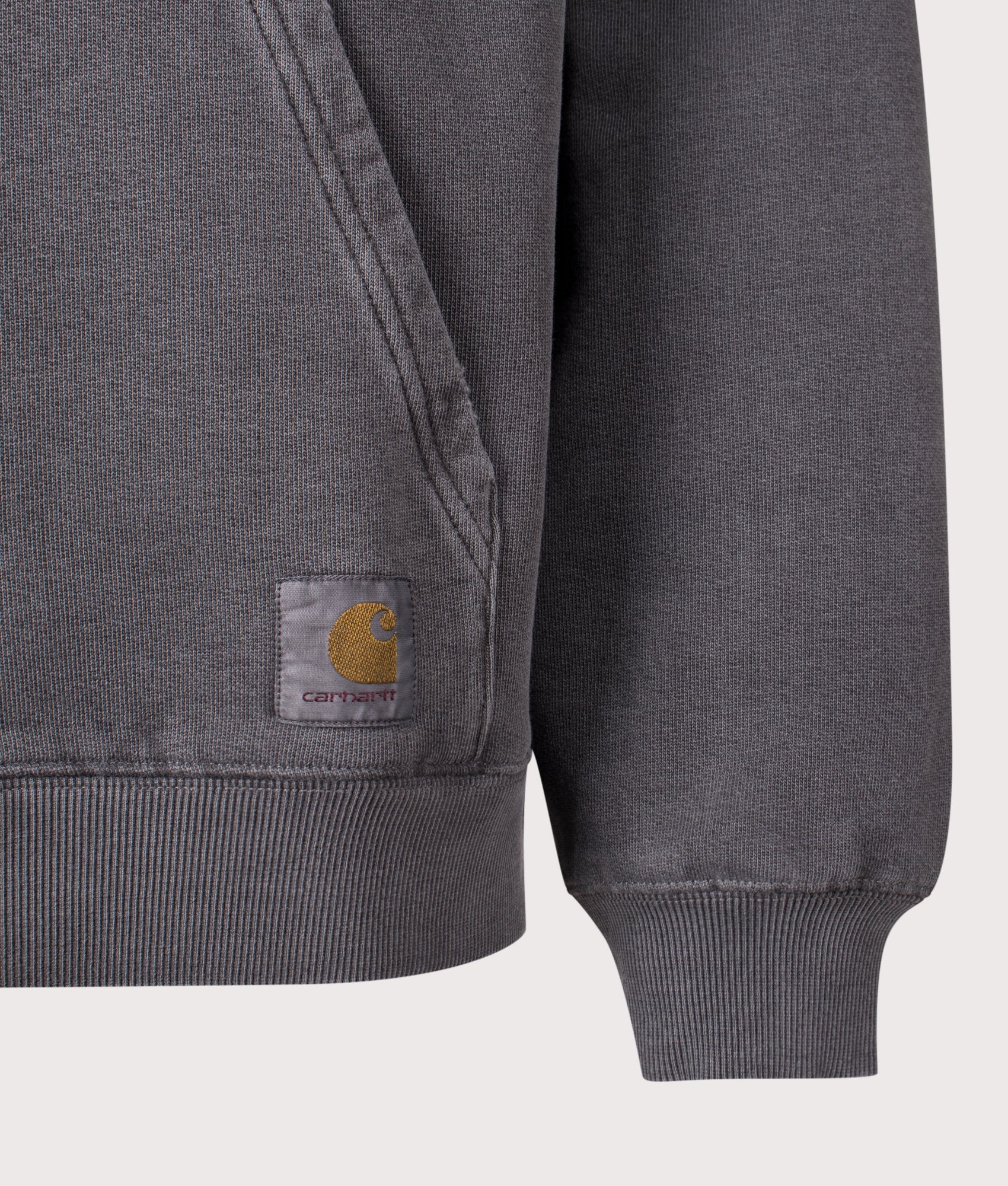 Oversized Torion Sweatshirt in Black | Carhartt WIP | EQVVS | Front detail shot 