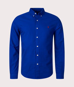 Slim Fit Oxford shirt, Blue, Polo Ralph Lauren, EQVVS, Front