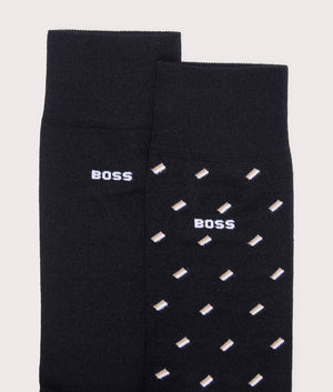 BOSS Two Pack Mini Pattern MC Socks Black Detail EQVVS