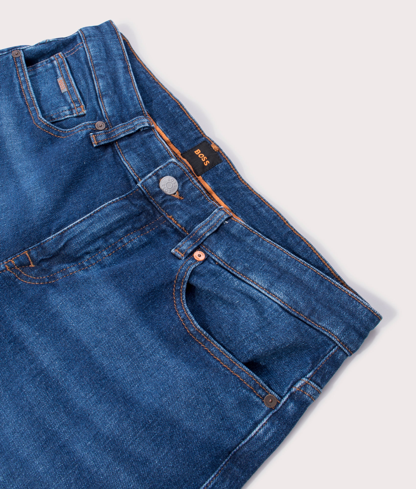Slim Fit Comfort-Stretch Delaware Jeans | Back image | BOSS | EQVVS 