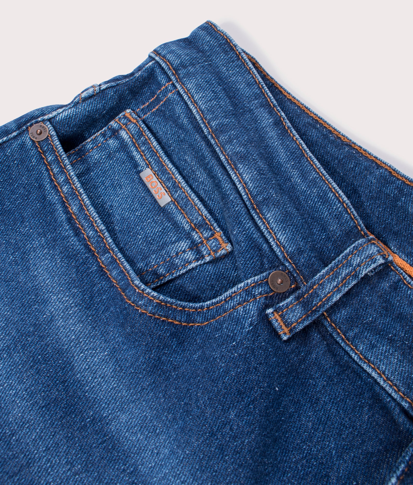 Slim Fit Comfort-Stretch Delaware Jeans | Back image | BOSS | EQVVS 