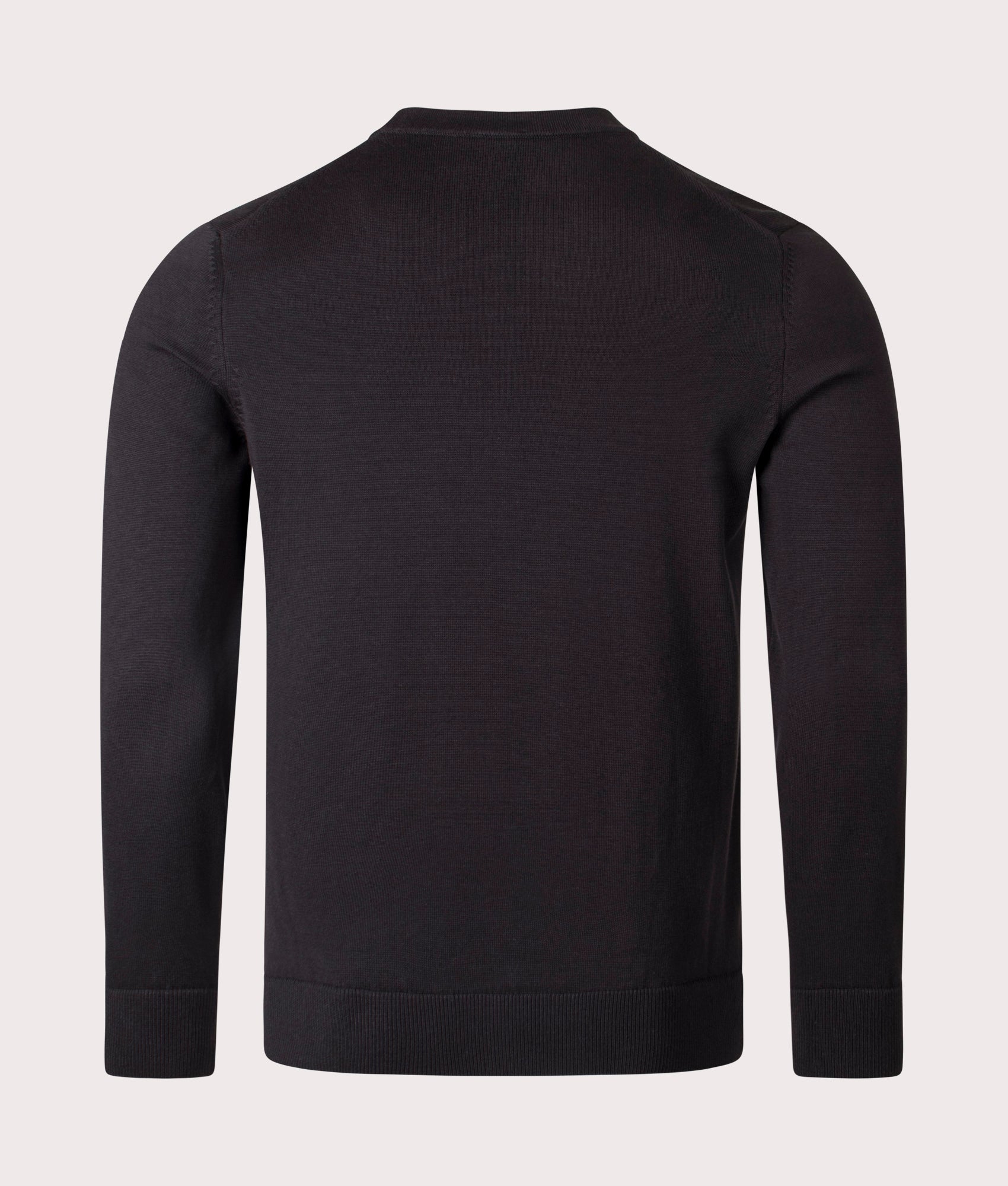 HUGO San Cassius C1 Jumper in Black at EQVVS Menswear. Back shot.