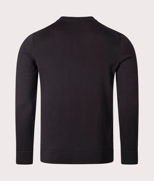 HUGO San Cassius C1 Jumper in Black at EQVVS Menswear. Back shot.