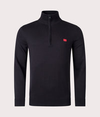 San Quintus Quarter Zip Jumper: 001 Black 