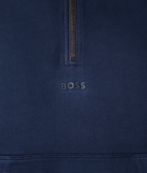 Zefade Quarter Zip Sweatshirt - Dark Blue - BOSS - EQVVS
