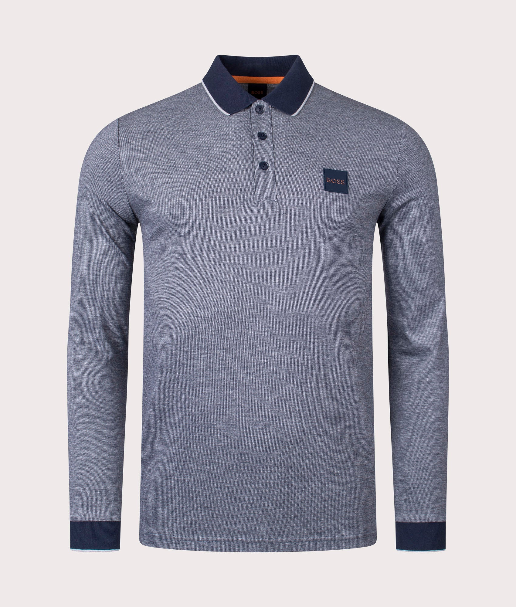 Long Sleeve Peoxfordlong Polo Shirt Dark Blue | BOSS | EQVVS
