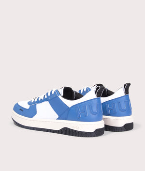 Mixed-Material-Kilian-Tenn-Pume-Low-Top-Trainers-Open-Blue-EQVVS