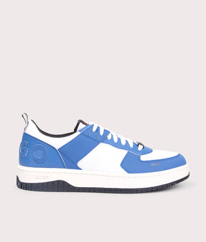 Mixed-Material-Kilian-Tenn-Pume-Low-Top-Trainers-Open-Blue-EQVVS