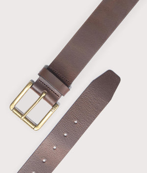 Joris Belt in Dark Brown by Boss. EQVVS Detail Shot.