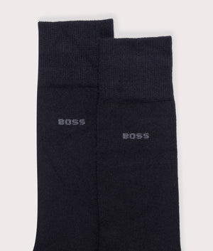 2 Pack Bamboo Socks Black BOSS detail EQVVS