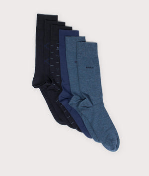 6P Rib Sock Giftset - Open Blue - BOSS - EQVVS