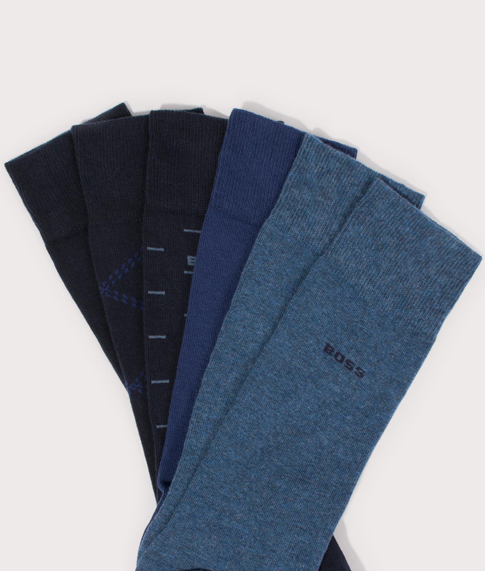 6P Rib Sock Giftset - Open Blue - BOSS - EQVVS