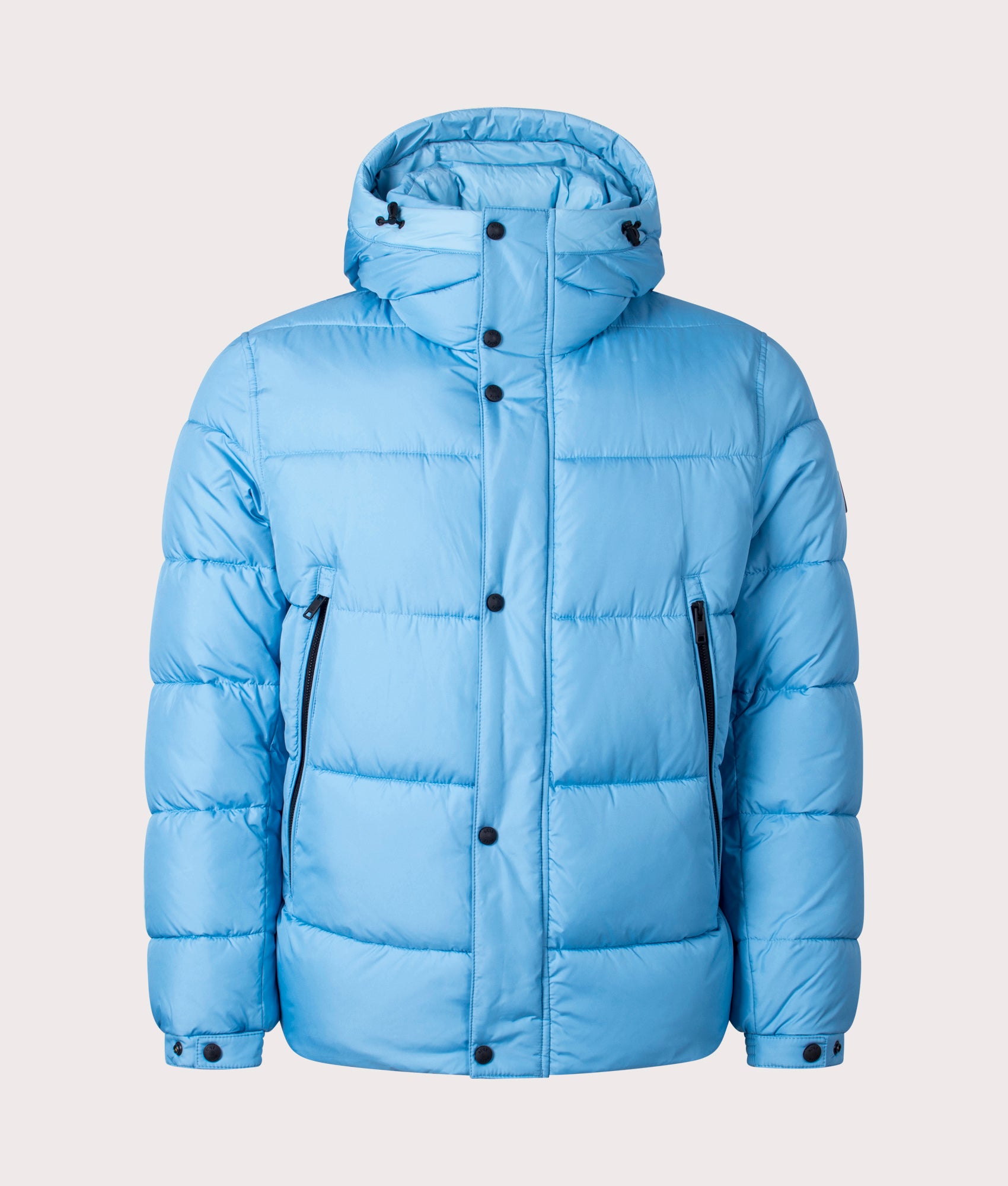 Water-Repellent-Padded-Omaris-Jacket-Open-Blue-BOSS-EQVVS-Front-Image