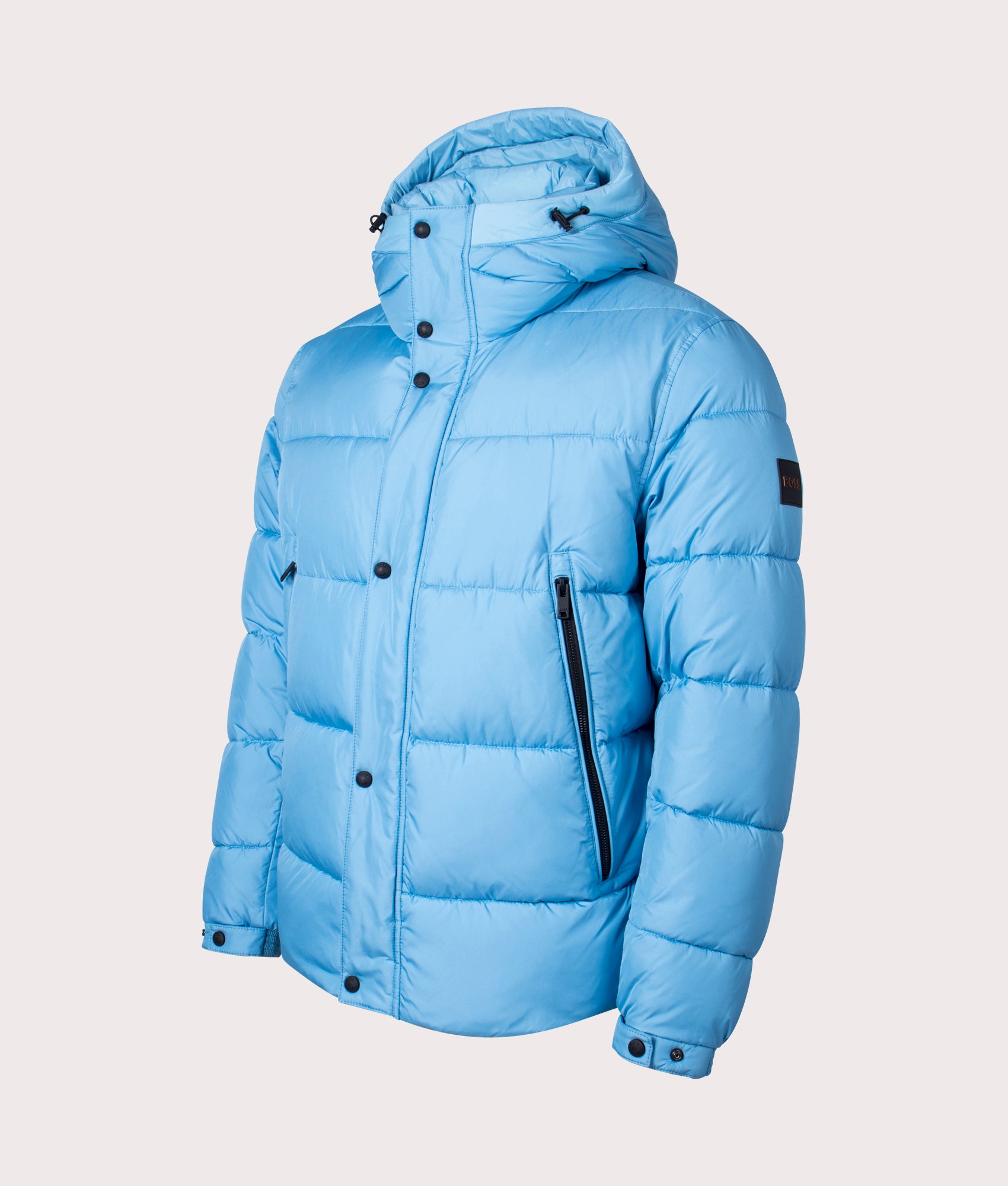 Water-Repellent-Padded-Omaris-Jacket-Open-Blue-BOSS-EQVVS-Side-Image