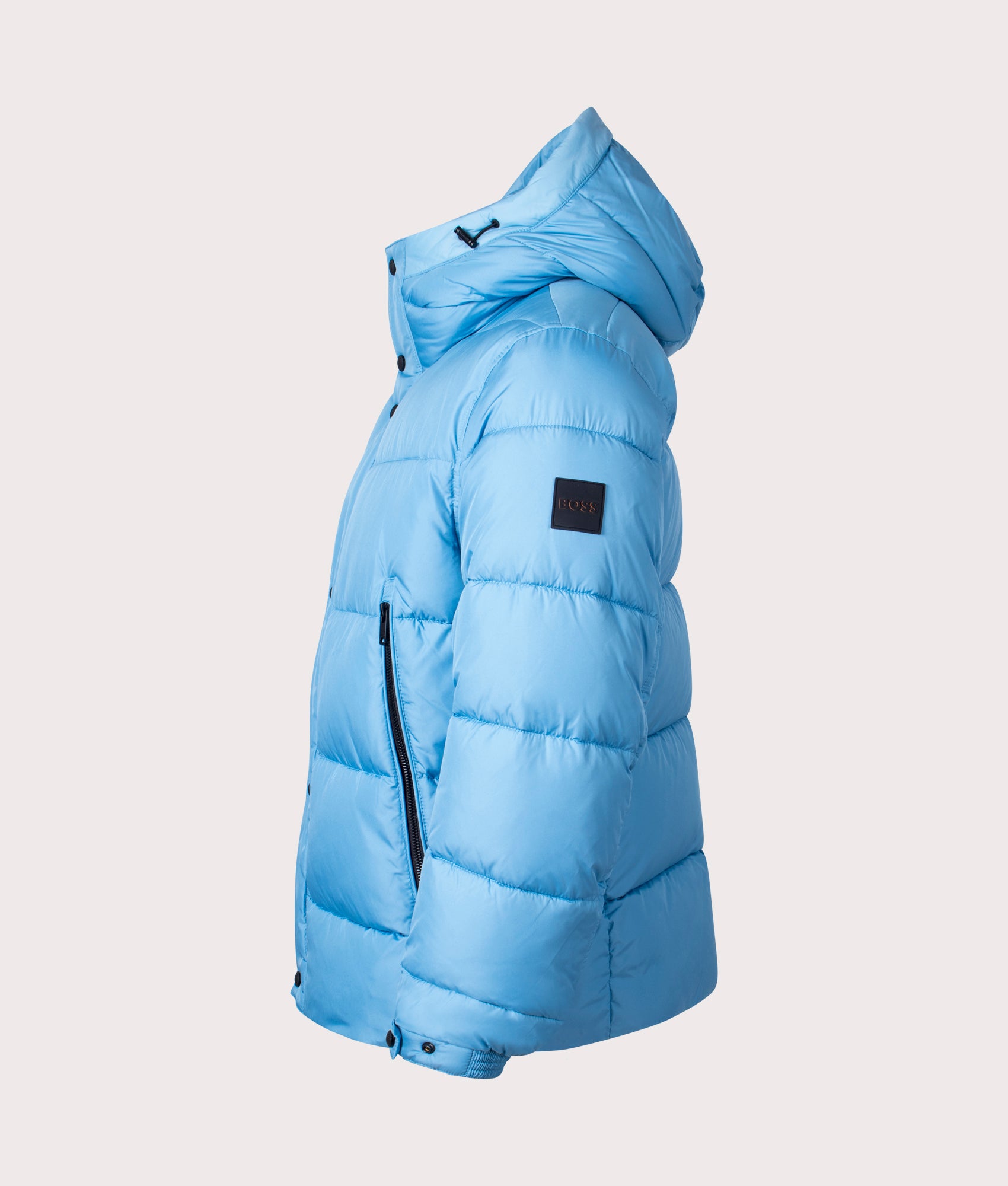 Water-Repellent-Padded-Omaris-Jacket-Open-Blue-BOSS-EQVVS-Side-Image