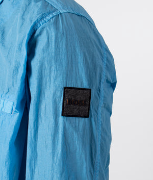Laio-Crinkled-Overshirt-Open-Blue-BOSS-EQVVS-Detail-Image