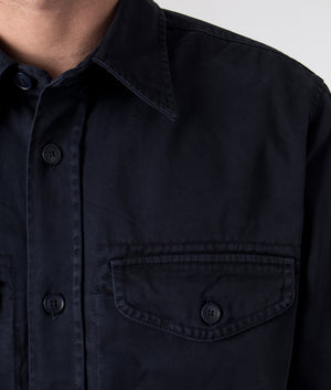 BOSS - Lovelock overshirt - Navy Blue - EQVVS