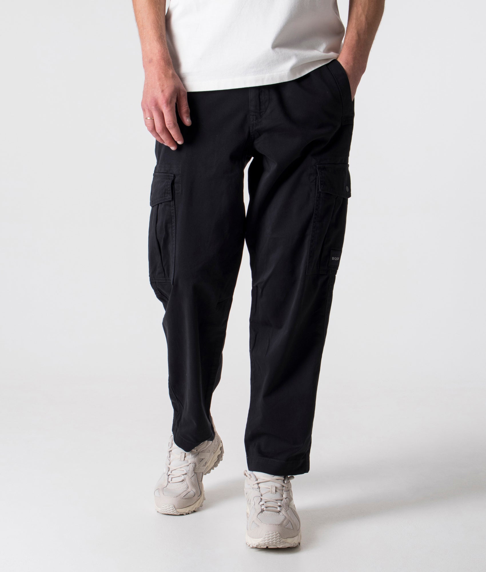 Regular Fit Sisla 5 Cargo Pants in Black | BOSS | EQVVS