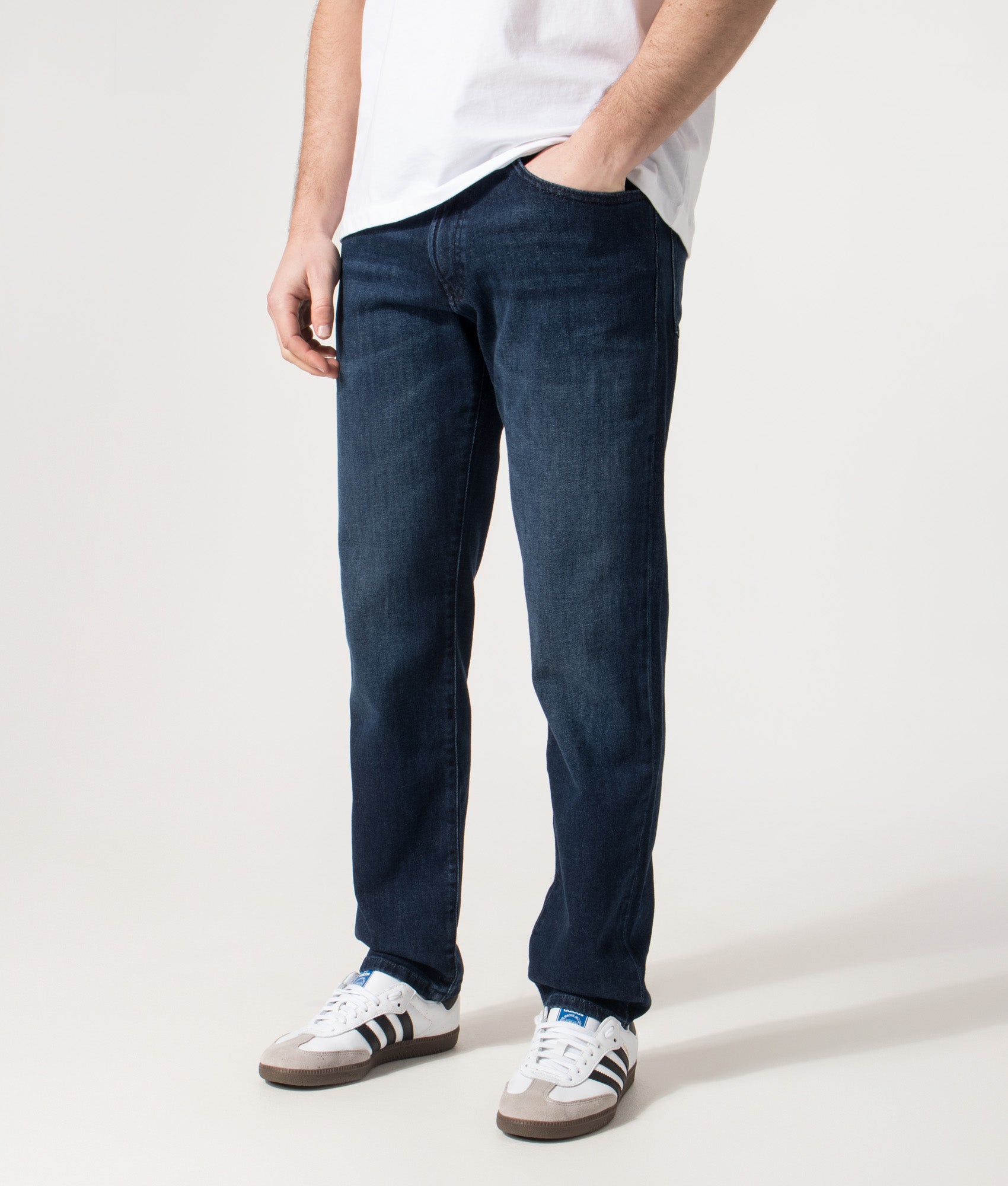 Regular Fit Maine BC-C Jeans in Black | EQVVS | Front angle model shot 