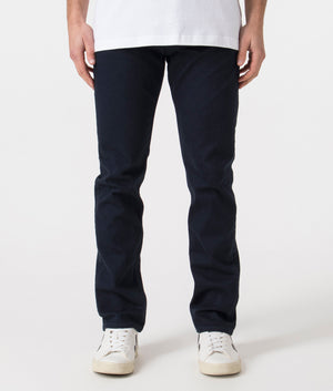 BOSS Slim Fit Delaware BC-P Jeans in Dark Blue Front Shot at EQVVS
