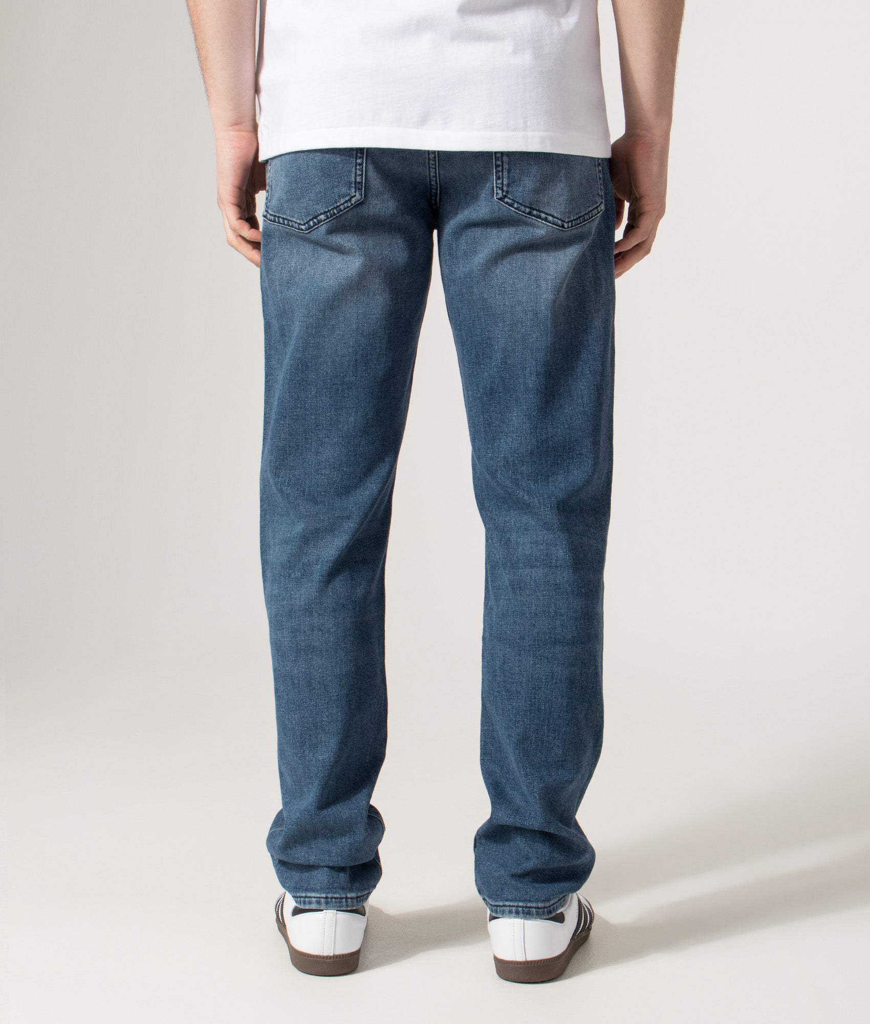 Regular Fit Re.Maine BC-C Jeans in Medium Blue | EQVVS | Back model shot 