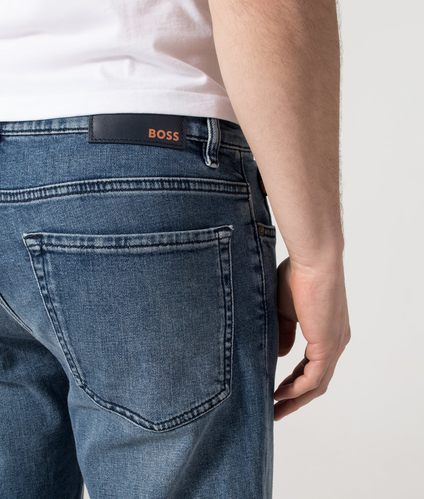 Regular Fit Re.Maine BC-C Jeans in Medium Blue | EQVVS | Back detail model shot 
