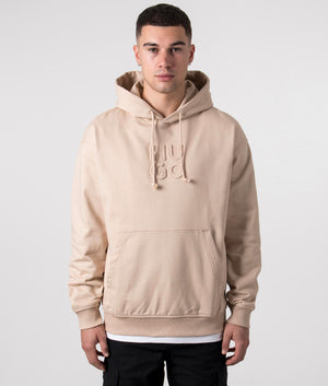 Relaxed-Fit-Dokras-Hoodie-Light-Biege-HUGO-EQVVS-Front-Image