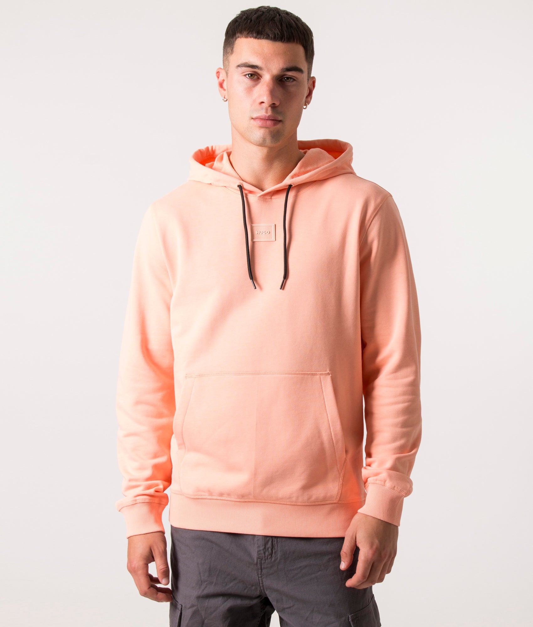 Rubber-Logo-Daratschi-C-Hoodie-Light/Pastel-Red-HUGO-EQVVS