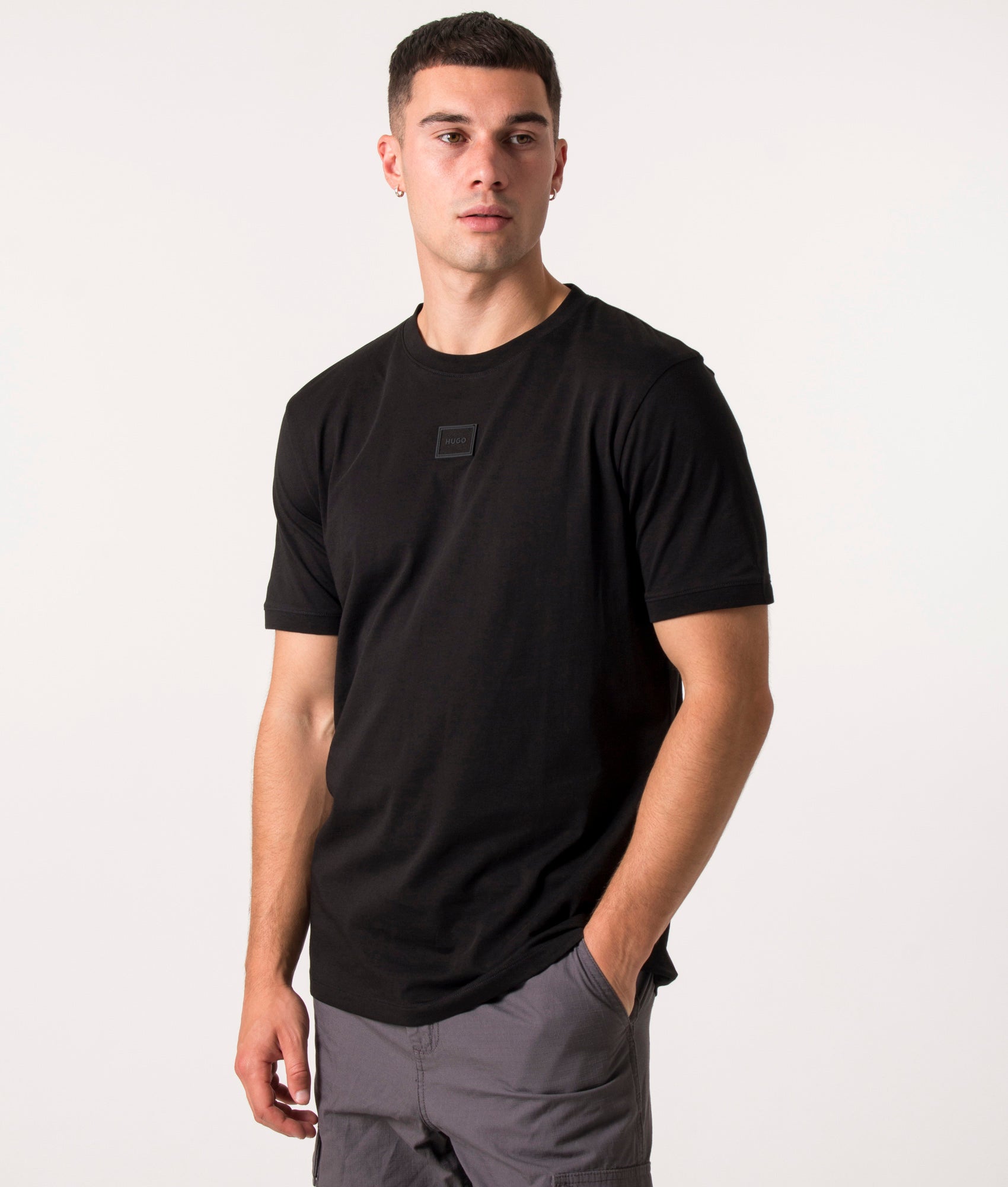 Rubber-Patch-Diragolino-C-T-Shirt-Black-HUGO-EQVVS
