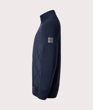 Quarter Zip Kometto Jumper - Blue - BOSS - EQVVS