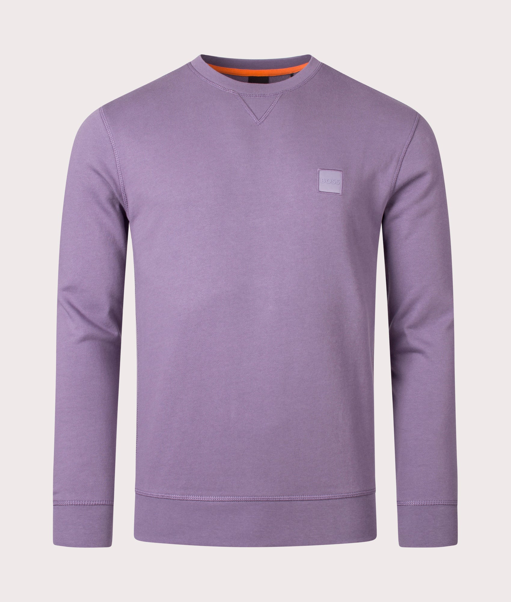 Relaxed-Fit-Westart-Sweatshirt-Medium-Purple-BOSS-EQVVS-Front-Image