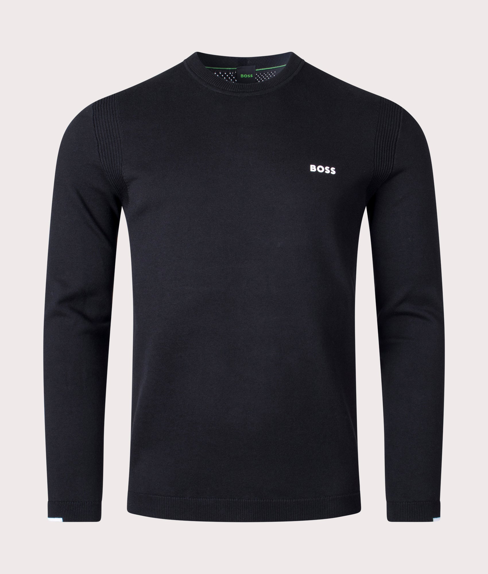 Ever-X-Crew-Neck-Jumper-001-Black-BOSS-EQVVS-Front-Image