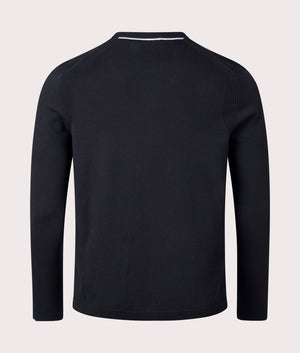 Ever-X-Crew-Neck-Jumper-001-Black-BOSS-EQVVS-Back-Image