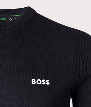 Ever-X-Crew-Neck-Jumper-001-Black-BOSS-EQVVS-Detail-Image