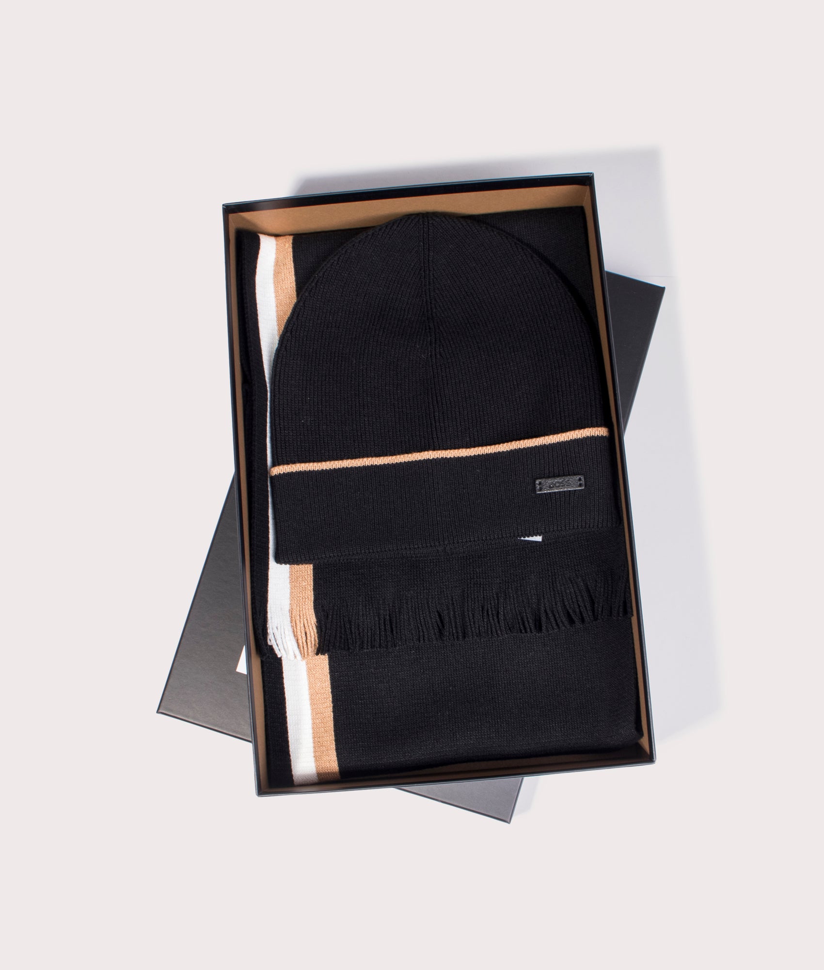 Beanie-and-Scarf-Set-Black-BOSS-EQVVS