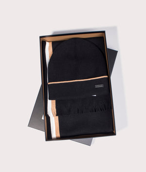 Beanie and Scarf Set in Black BOSS EQVVS - Main Image