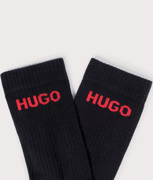 Six-Pack-of-Quarter-Length-Rib-Logo-CC-Socks-Black-HUGO-EQVVS