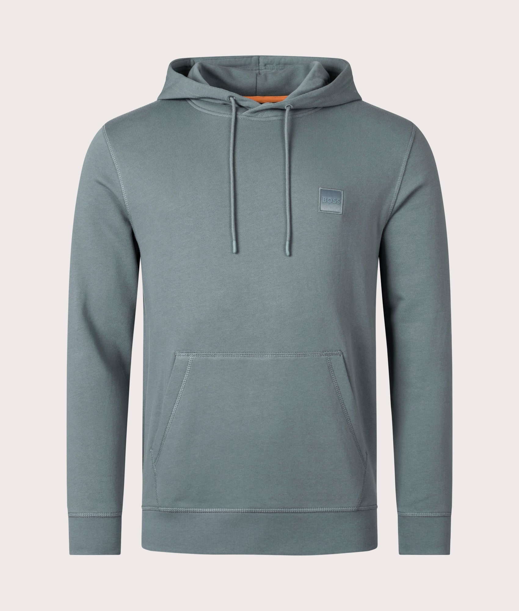 Wetalk Logo Patch Hoodie Open Green BOSS EQVVS Front