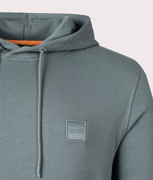 Wetalk Logo Patch Hoodie Open Green BOSS EQVVS Detail