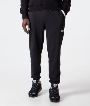 Iconic Joggers, Black, BOSS, EQVVS, Front