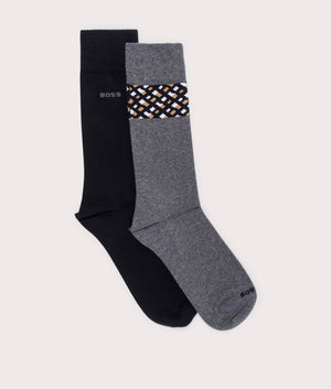 BOSS 2 Pack RS Mono Block CC Socks Medium Grey EQVVS