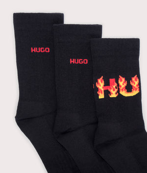 3Pack Rib Flame Socks