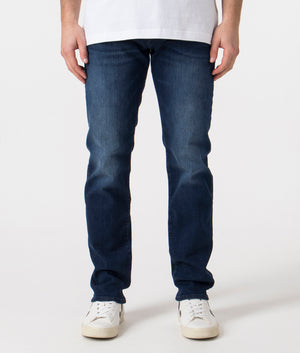 BOSS Regular Fit Re.Maine BC-P Jeans in Dark Blue Front Shot at EQVVS